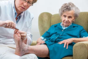 Foot care for elderly with diabetes