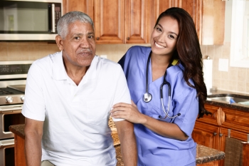 Caregiver with Elderly Man