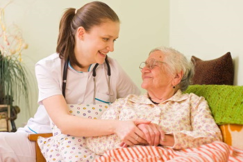 Caregiver with Elderly Woman