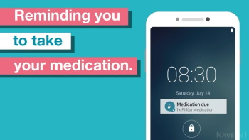 A medication reminder is a simple smartphone app.